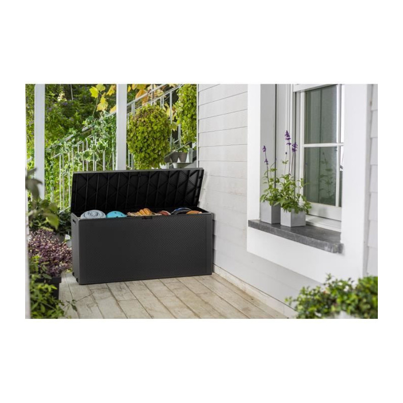 Keter - Résine exterior storage chest 270 liters Gray - Emily garden