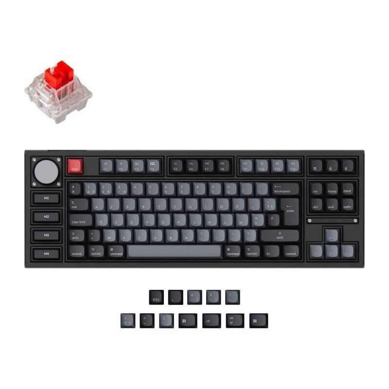 Mechanical Gaming Keyboard - Red Mechanical Switch - KEYCHRON Q3 Pro S