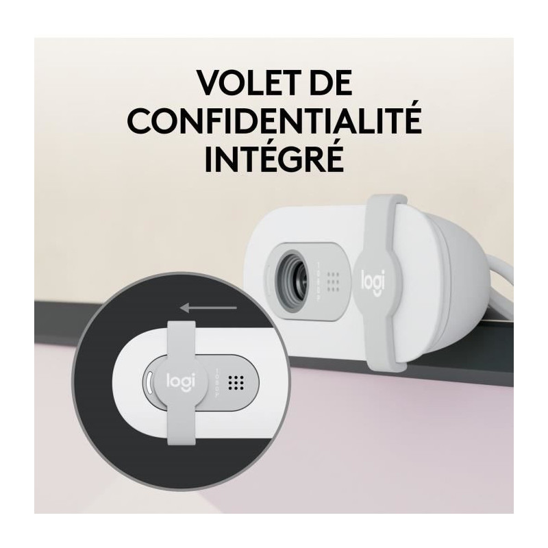 Webcam - Full HD 1080p - LOGITECH - Brio 100 - Integrated microphone -