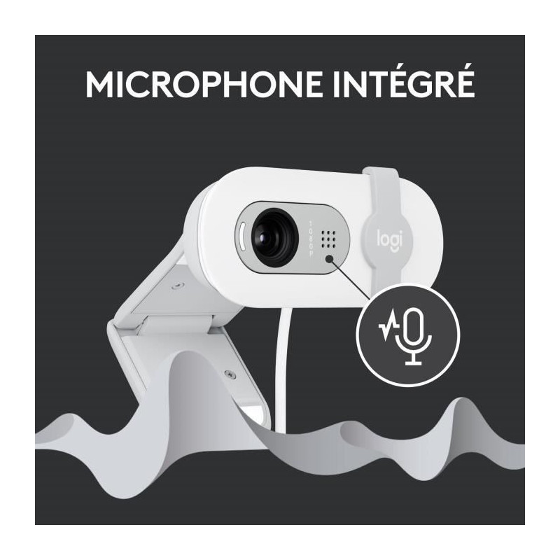 Webcam - Full HD 1080p - LOGITECH - Brio 100 - Integrated microphone -