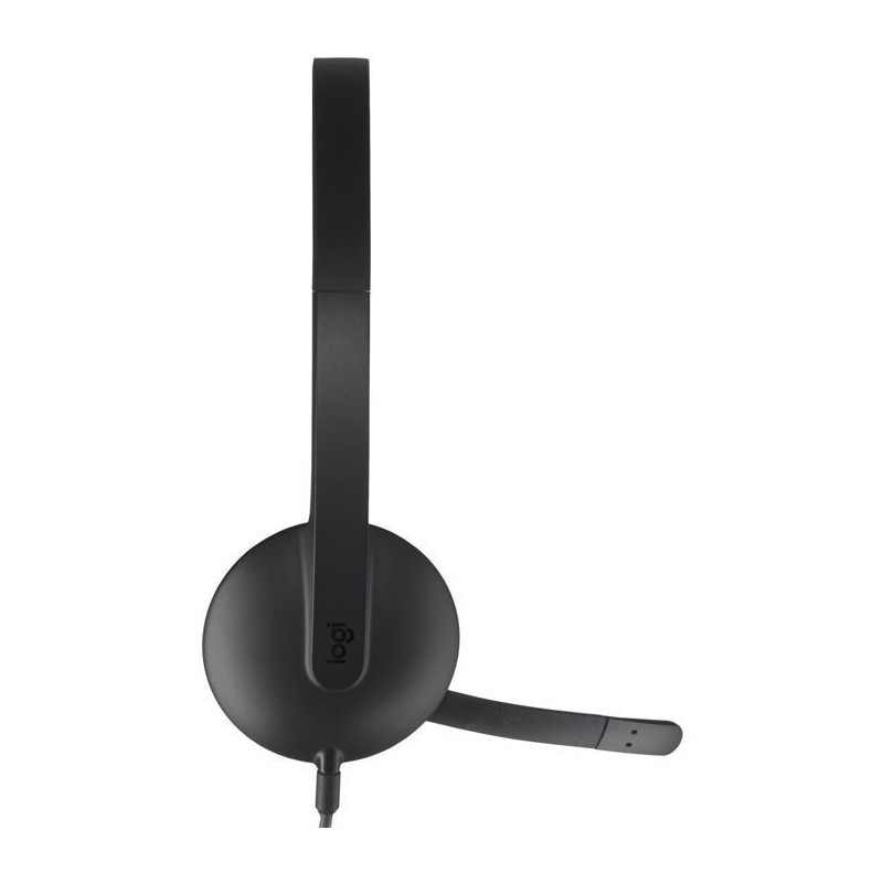 LOGITECH - H340 Wired USB Stereo Headphones - Black