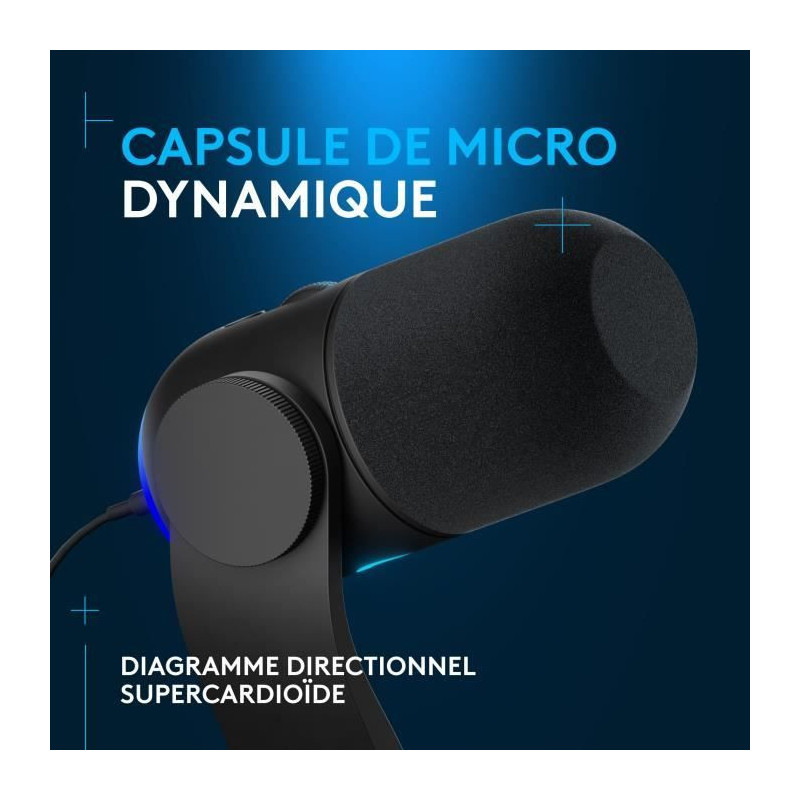 Gaming Microphone - LOGITECH G - YETI GX - Streaming - Dynamic RGB wit