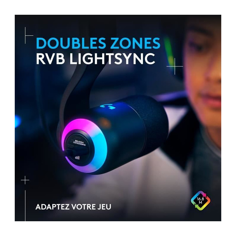 Gaming Microphone - LOGITECH G - YETI GX - Streaming - Dynamic RGB wit
