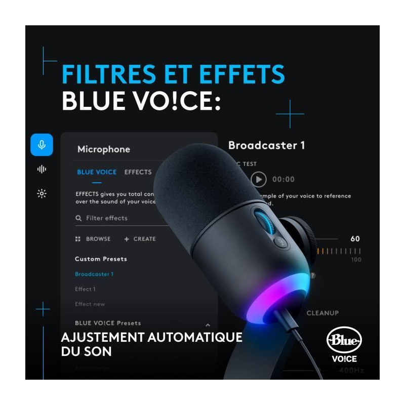 Gaming Microphone - LOGITECH G - YETI GX - Streaming - Dynamic RGB wit