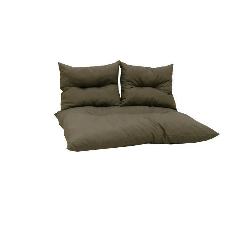 Classic pallet kit - taupe - mattress + 2 back cushions - JARDIN PRIVE