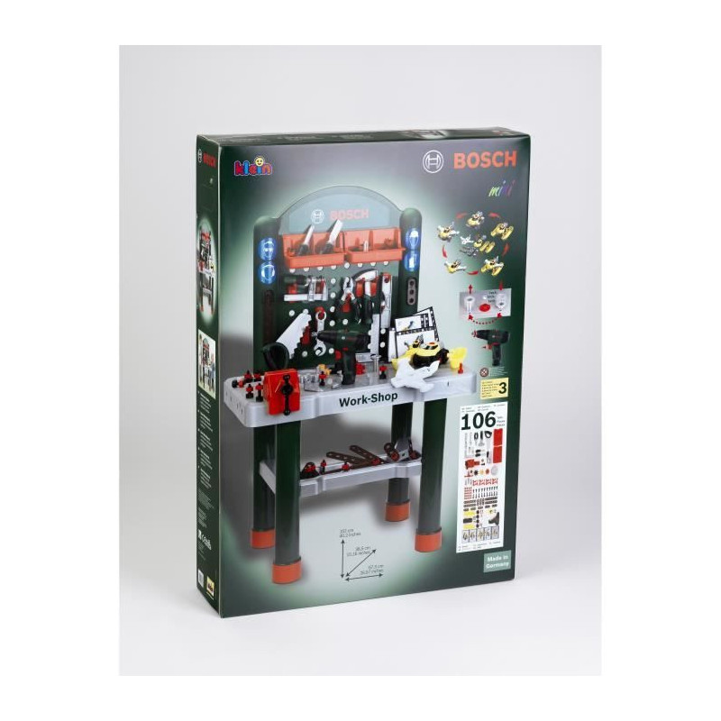 KLEIN - Bosch Workshop with mechanical screwdriver and vehicle to asse