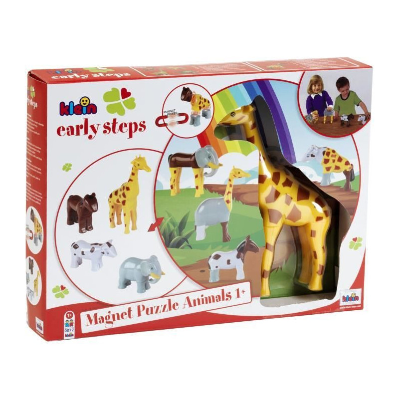 Magnetic Animals - KLEIN - 0065 - 4 Large Funny Animals Puzzle, Open B