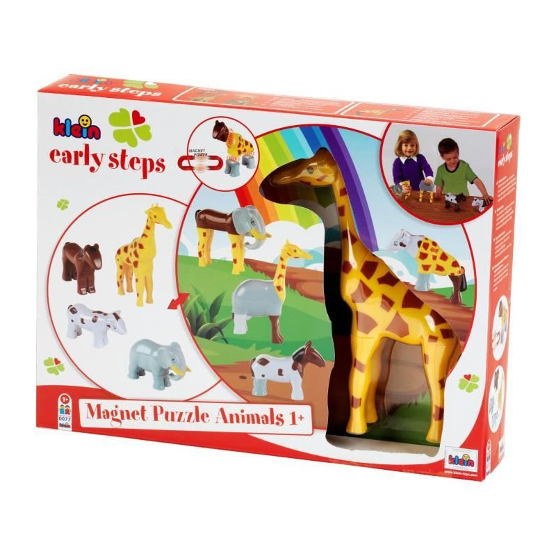 Magnetic Animals - KLEIN - 0065 - 4 Large Funny Animals Puzzle, Open B