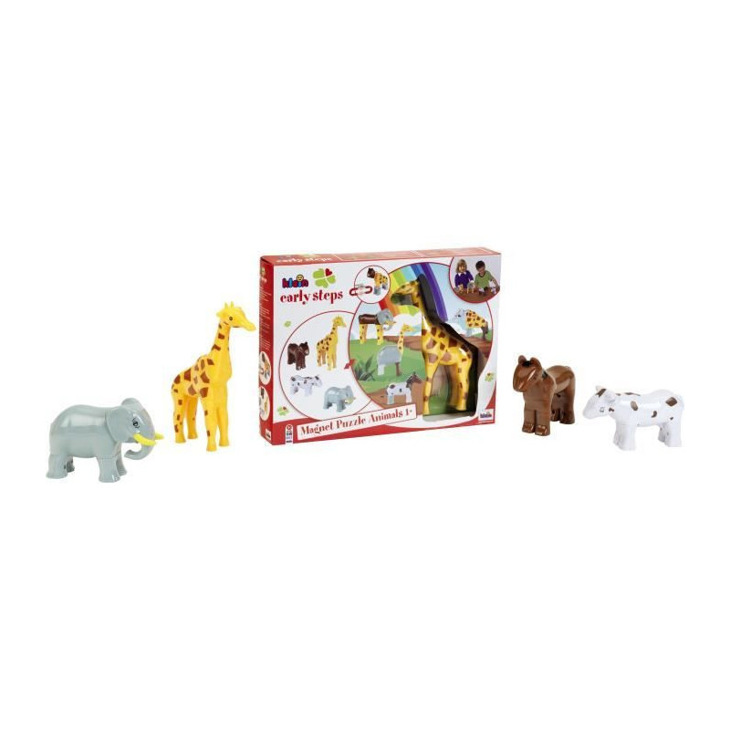 Magnetic Animals - KLEIN - 0065 - 4 Large Funny Animals Puzzle, Open B