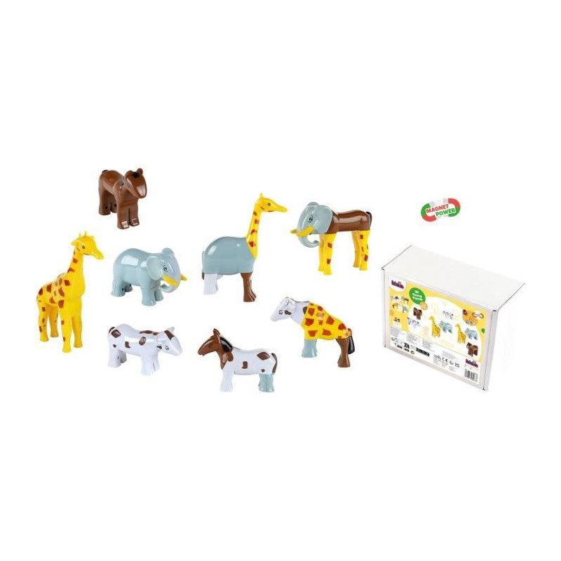 Magnetic Animals - KLEIN - 0066 - 8 Large Funny Animals Puzzle, Closed