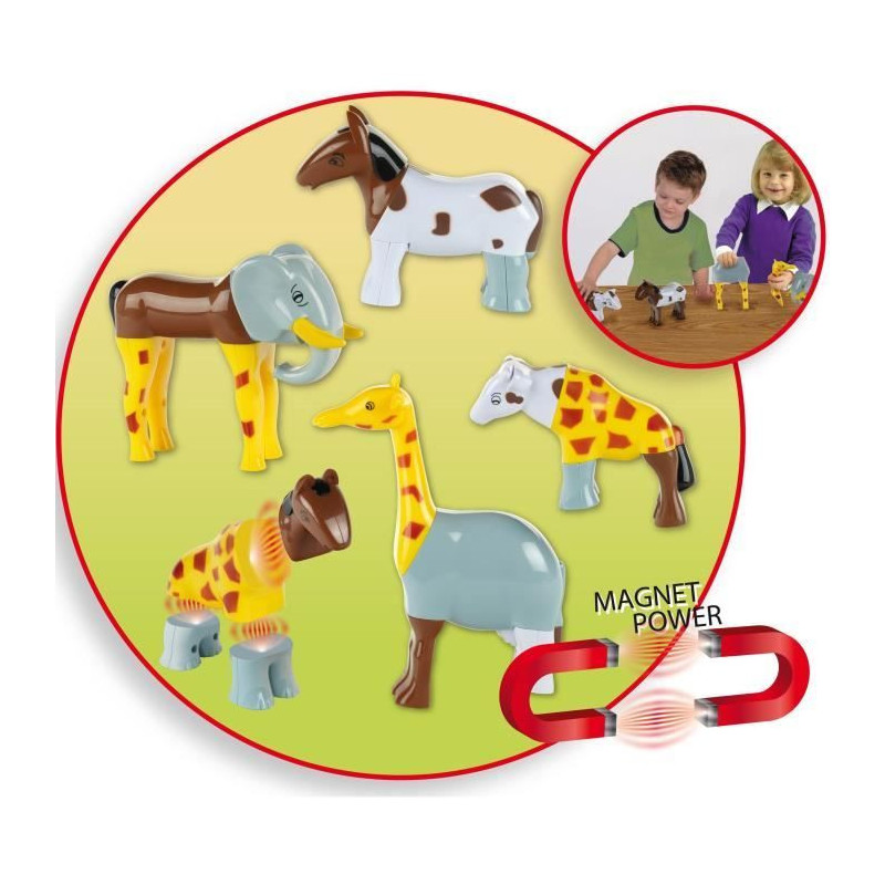 Magnetic Animals - KLEIN - 0066 - 8 Large Funny Animals Puzzle, Closed