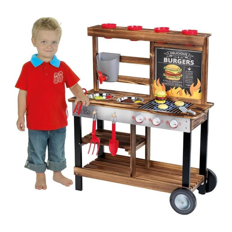 Beach picnic wooden summer kitchen with 23 accessories - Klein - 2368