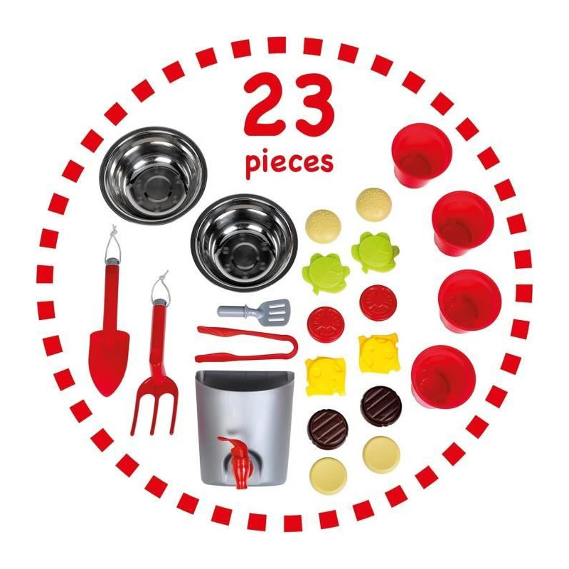 Beach picnic wooden summer kitchen with 23 accessories - Klein - 2368