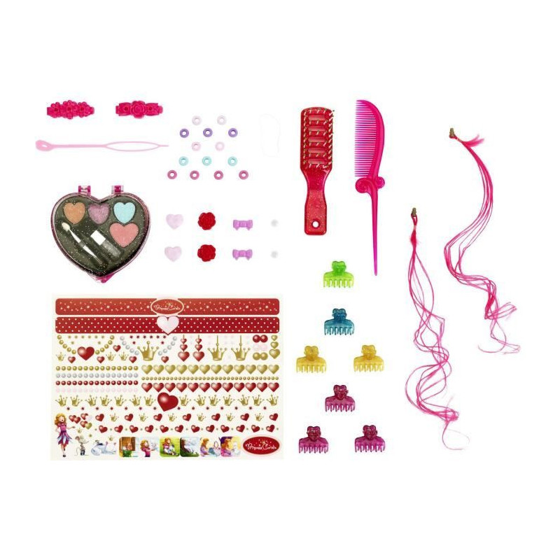 PRINCESS CORALIE Hairdressing and Makeup head with accessories - 25 cm