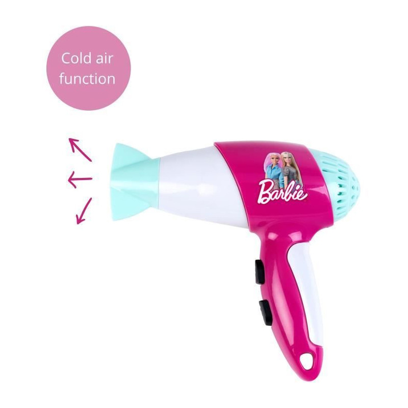 BARBIE - Hairdresser set with hair dryer 7 pieces