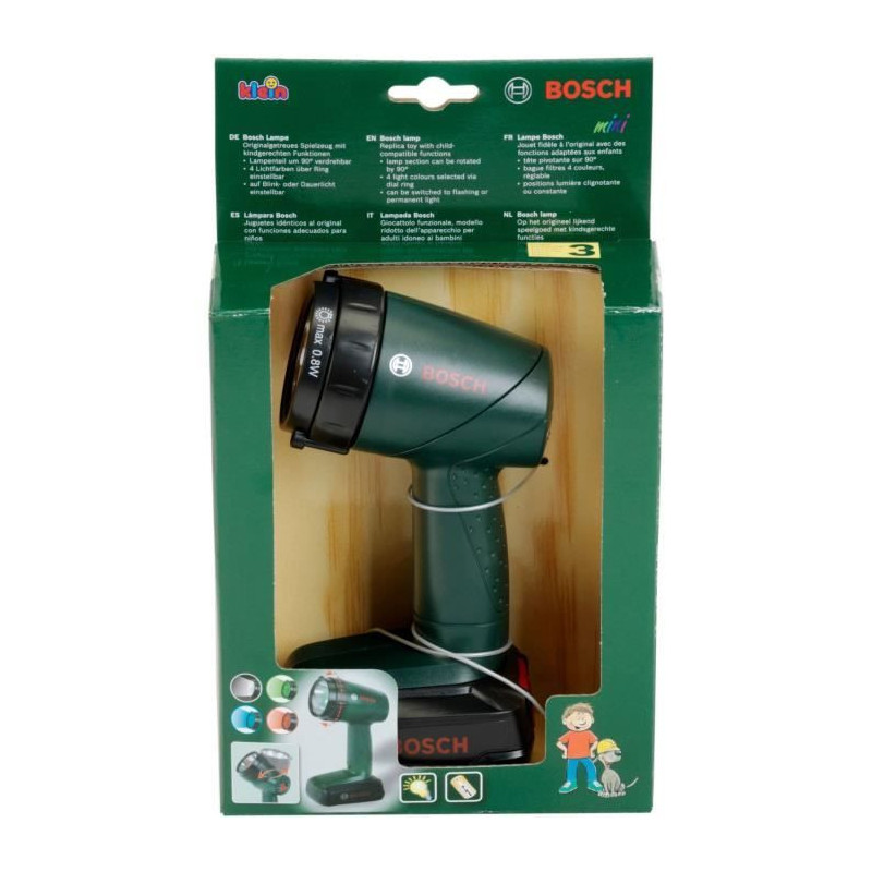 Bosch Electronic Flashlight - KLEIN - 8448 - 2 operating modes and 4 f