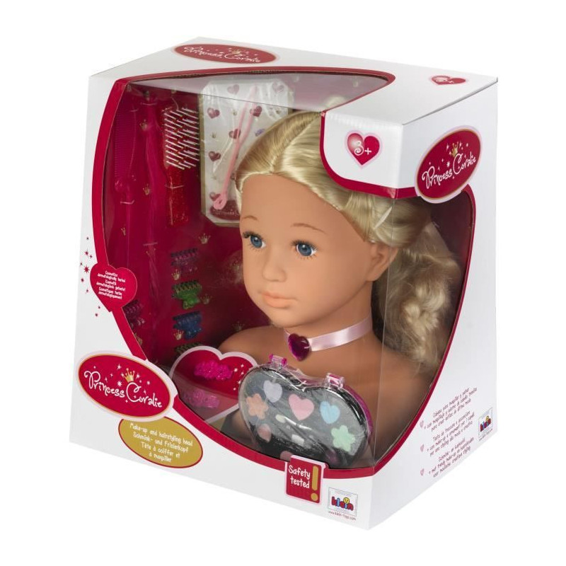 PRINCESS CORALIE Hairdressing and Makeup head with accessories - 33cm