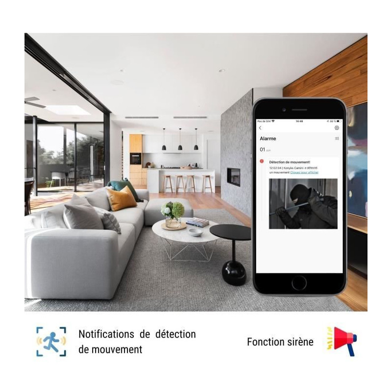 Surveillance camera - KONYKS - CAMINI CARE 2 - Indoor - Wifi with sire