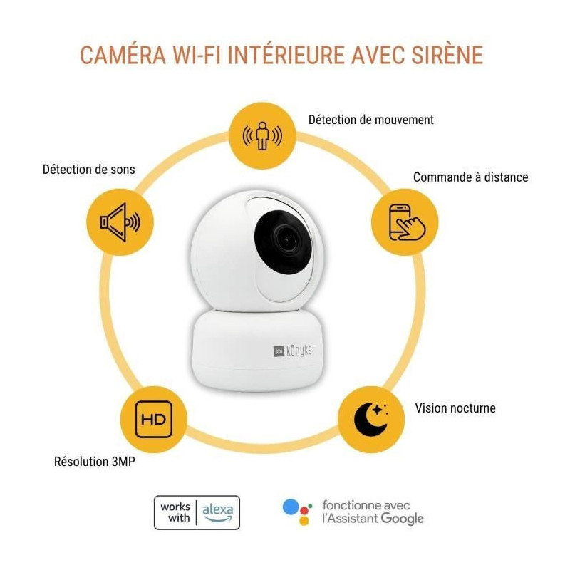 Surveillance camera - KONYKS - CAMINI 2 - Interior - Motorized - Wifi