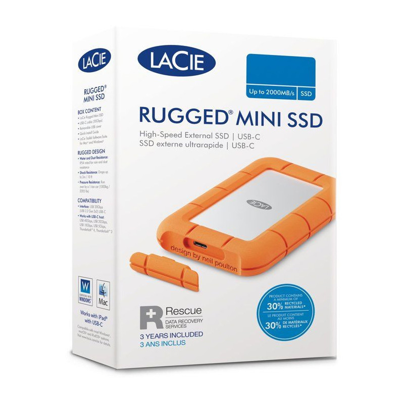 LACIE - External Hard Drive - LaCie Rugged Mini - 5TB - USB3.0 (STJJ50