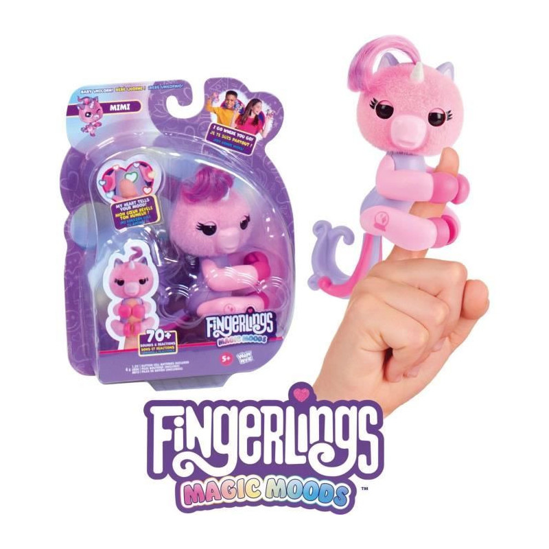Fingerlings - LANSAY - Magic Moods Mimi the unicorn - Playtime game -