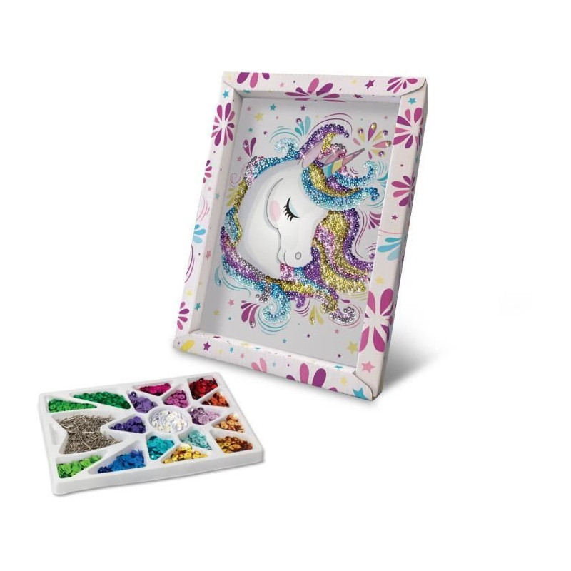 Unicorn - illustration with sequins
