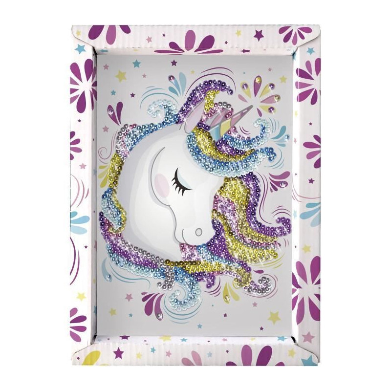 Unicorn - illustration with sequins