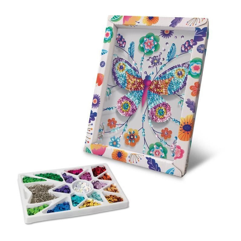 Butterflies - illustration with sequins