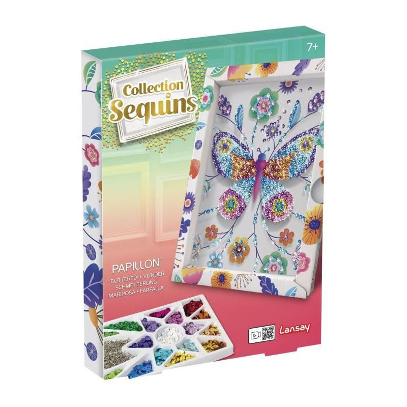 Butterflies - illustration with sequins