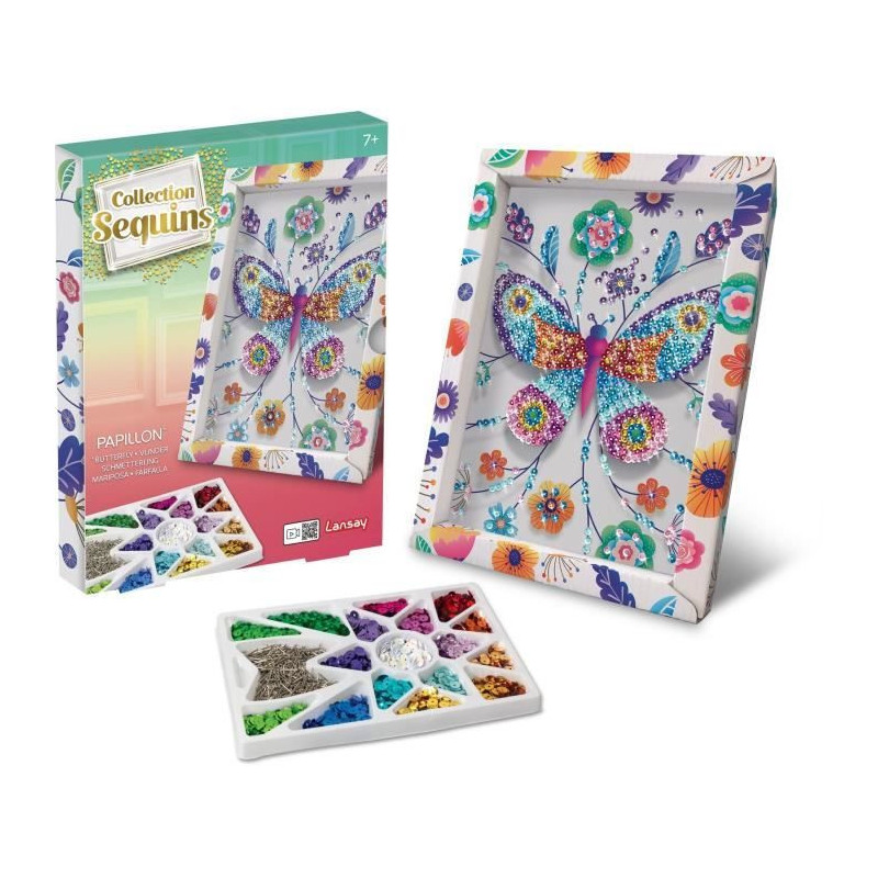 Butterflies - illustration with sequins