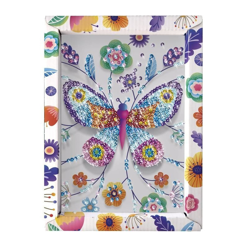 Butterflies - illustration with sequins