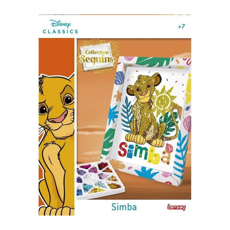 Creative game - LANSAY - Sequin collection - SIMBA THE LION KING - Fro
