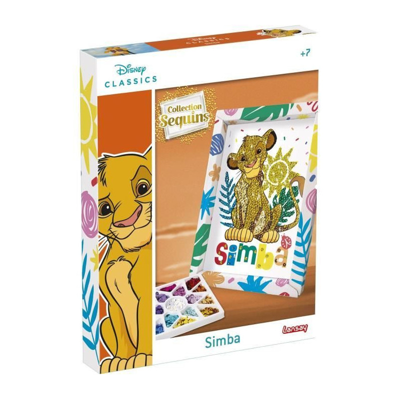 Creative game - LANSAY - Sequin collection - SIMBA THE LION KING - Fro