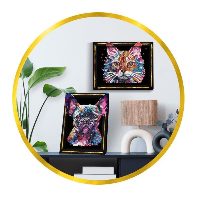 Creative leisure kit - LANSAY - Sequins collection - Pop art dog - Fro