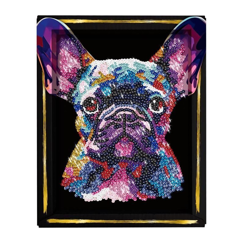 Creative leisure kit - LANSAY - Sequins collection - Pop art dog - Fro