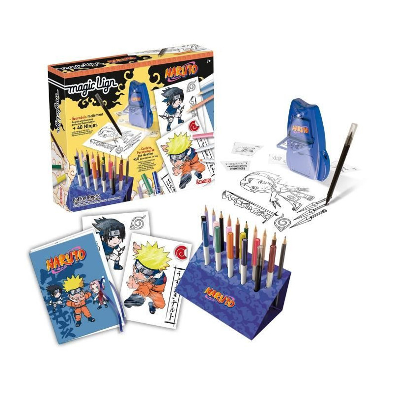Magic Lign - LANSAY - Naruto Repro Box - 100 illustrations - From 7 ye