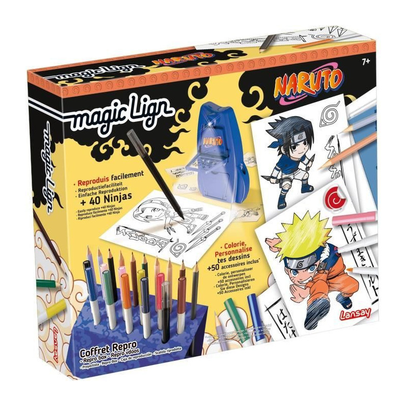 Magic Lign - LANSAY - Naruto Repro Box - 100 illustrations - From 7 ye