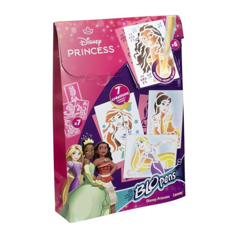 Blopens - LANSAY - Disney Princess - 7 stencils - Ages 5 and up
