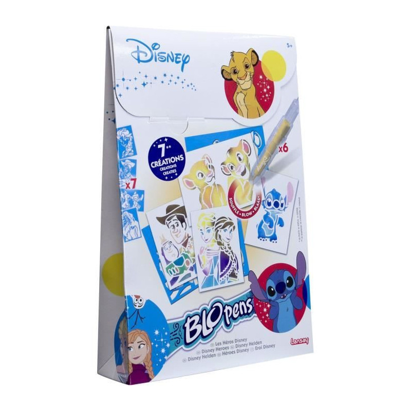 Blopens - LANSAY - Disney heroes - 7 stencils - Ages 5 and up