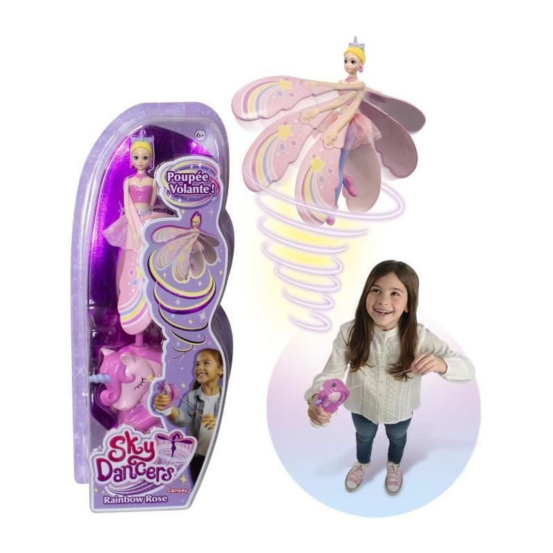 Sky dancers - LANSAY - Rainbow Rose - Flying doll - From 6 years old
