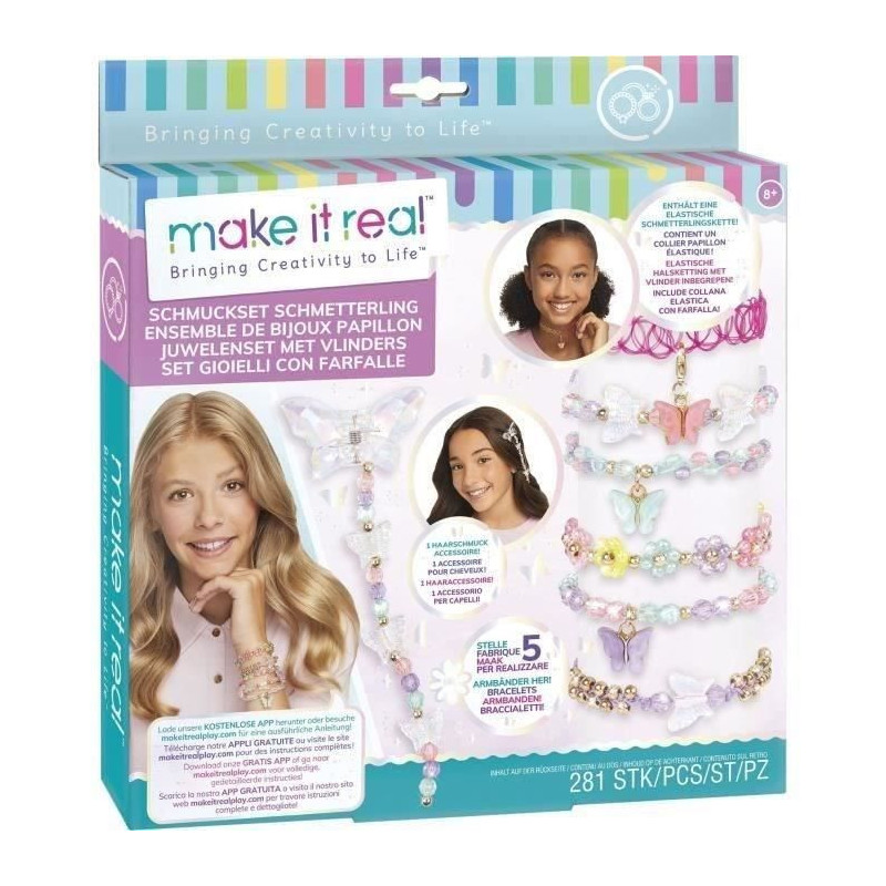 Jewelry creation game - LANSAY - 41323 - Make It Real - Butterfly Jewe