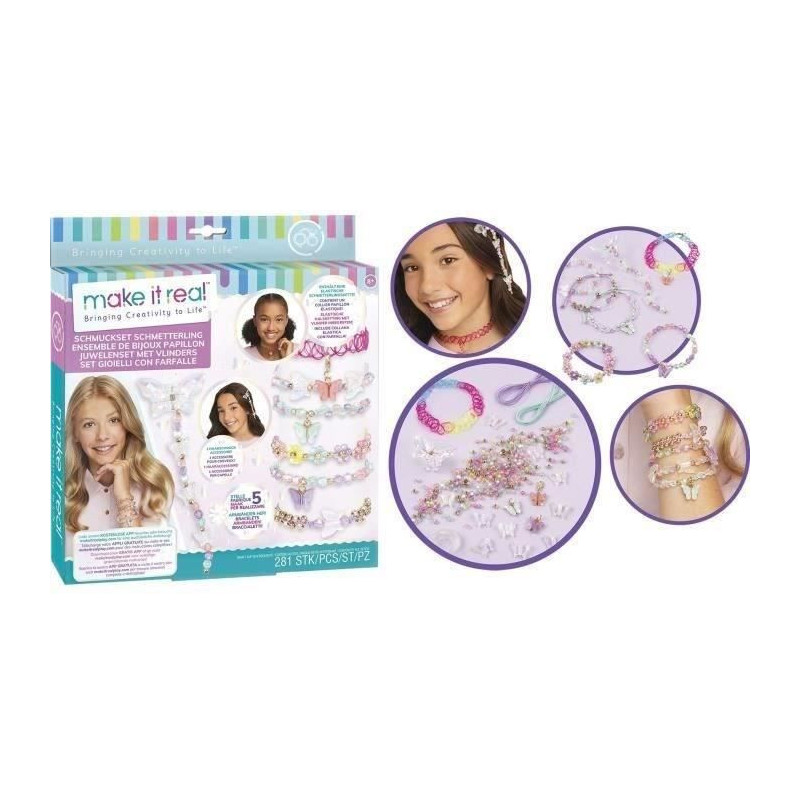 Jewelry creation game - LANSAY - 41323 - Make It Real - Butterfly Jewe