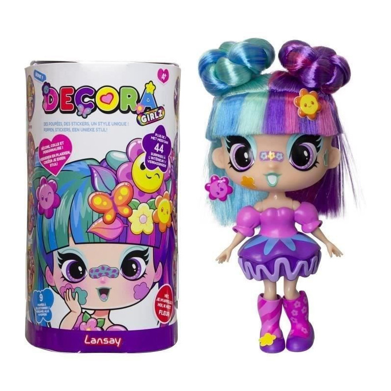Doll - LANSAY - 55102 - Decora Girlz - Mini Fashion Dolls to Personali