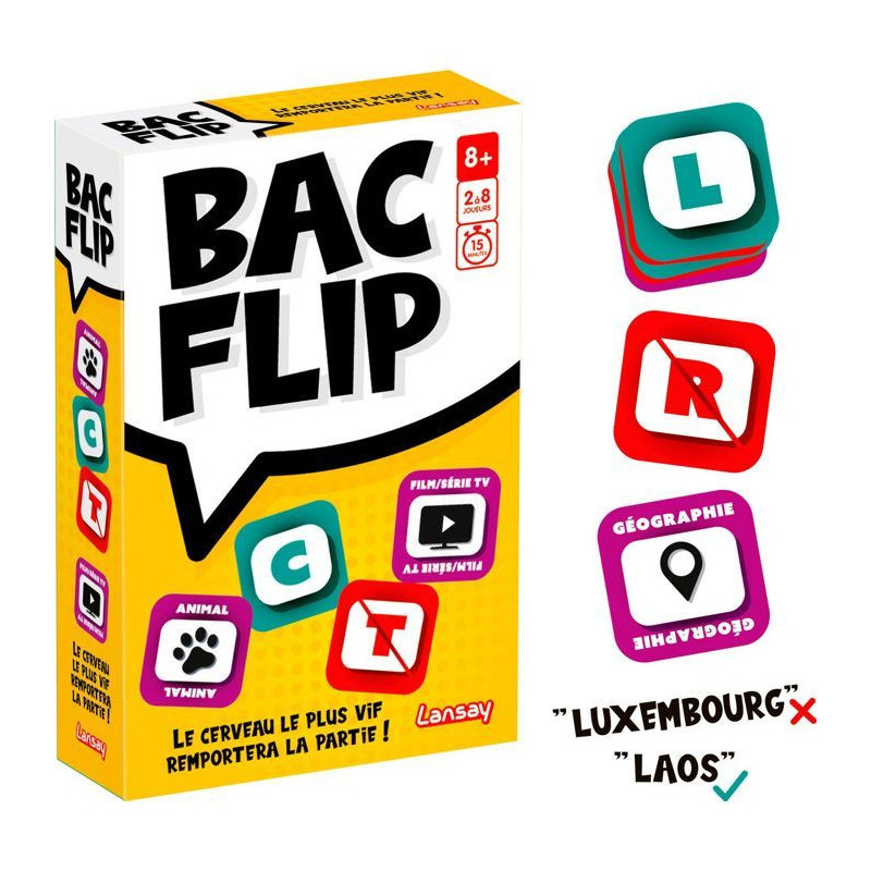 Board game - LANSAT - BAC FLIP - From 8 years old