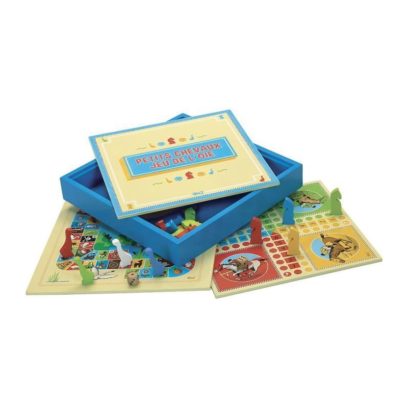 THE PLAYING TREE - 66310 - LITTLE HORSES AND GOOSE GAMES - WOODEN BOX