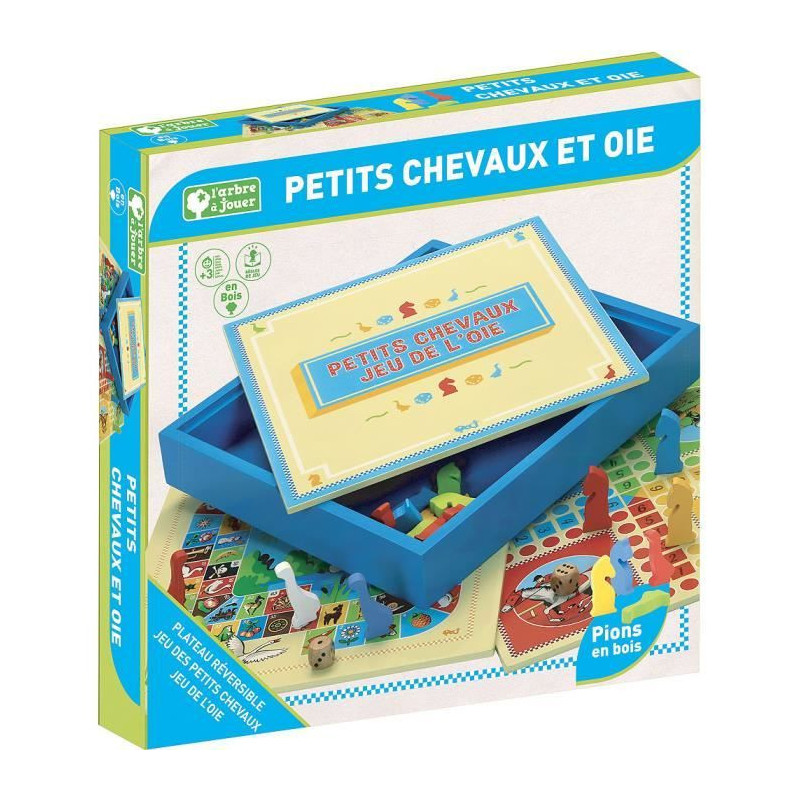 THE PLAYING TREE - 66310 - LITTLE HORSES AND GOOSE GAMES - WOODEN BOX