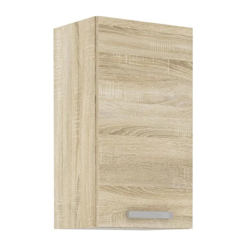 High cabinet 1 hinged door - Sonoma chene decor - L 40 x D 31.6 x 72 c