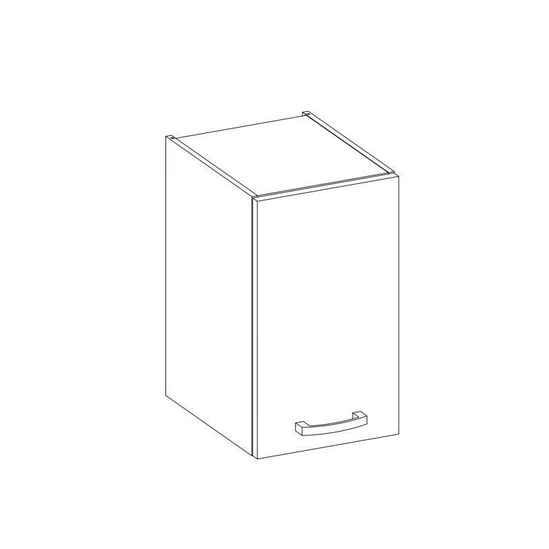 High cabinet 1 hinged door - Sonoma chene decor - L 40 x D 31.6 x 72 c