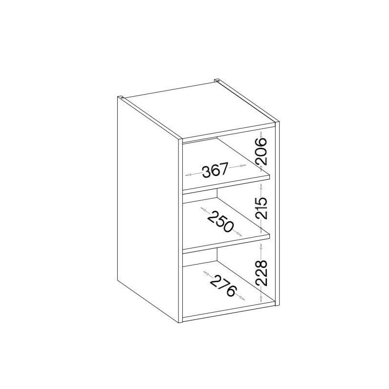 High cabinet 1 hinged door - Sonoma chene decor - L 40 x D 31.6 x 72 c