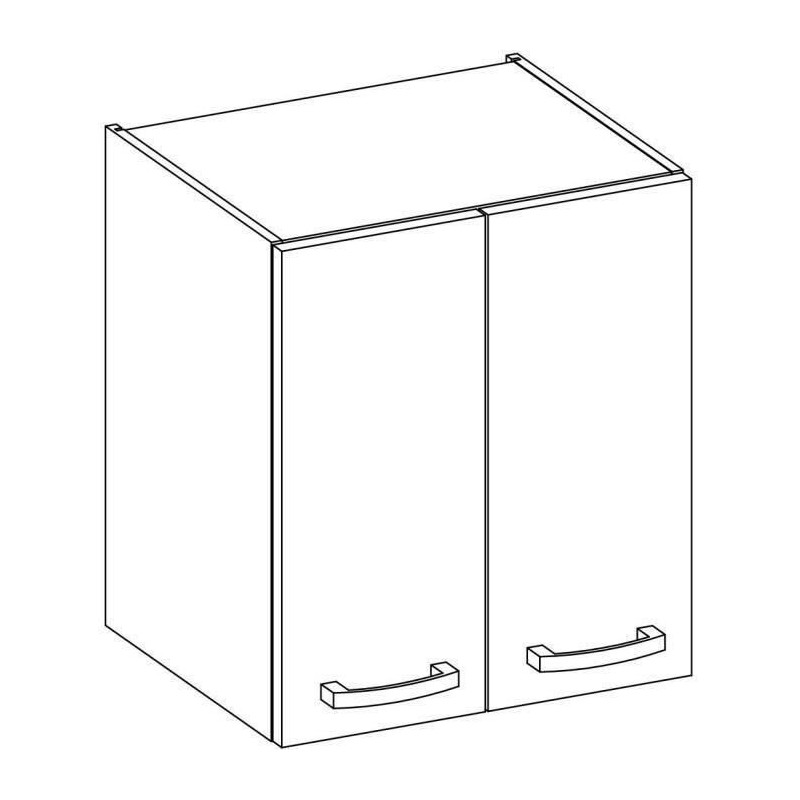 High cabinet 2 hinged doors - Sonoma chene decor - L 60 cm x D 31.6 x